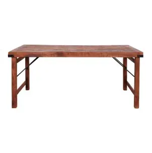 Mesa Plegable IMPERIAL 175x86 cm de Comedor, Madera Envejecida - Vackart