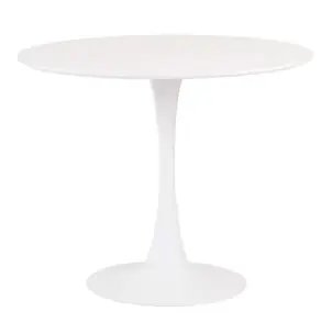 Mesa Tulip 100 cm MDF de Comedor Redonda, Inspiración Eero Saarinen - Vackart