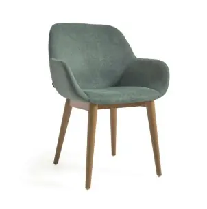 Silla KONNA verde/patas fresno - Kave Home