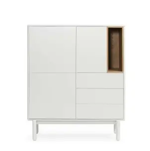 Aparador CORVO 100x40 cm, DM Crema / Roble - Teulat