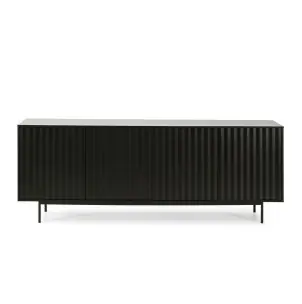 Aparador SIERRA 211x47 cm, DM / Metal Negro - Teulat