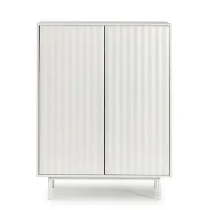 Aparador SIERRA Alto 130 cm, DM / Metal Blanco - Teulat