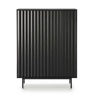 Aparador SIERRA Alto 130 cm, DM / Metal Negro - Teulat