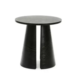 Mesa Auxiliar CEP Ø50 cm, DM / Fresno Negro - Teulat