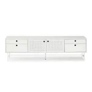 Mueble TV PUNTO 180 cm, DM / Metal Blanco - Teulat