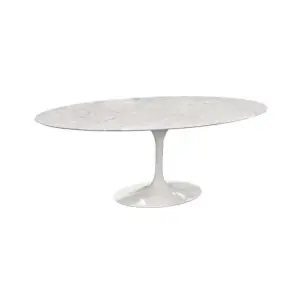 Mesa TULIP Ovalada 180x108 cm, Mármol Carrara - Vackart