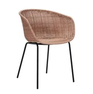 Silla con Brazos HAPUR, Ratán Sintético / Metal - House Doctor