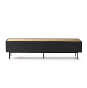 Mueble TV ARISTA 180x40 cm, Negro - Teulat