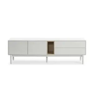 Mueble TV CORVO 180 cm, DM Crema / Chapa Roble - Teulat