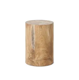 Taburete SOLID ROUND, Teca Reciclada Natural - Dareels