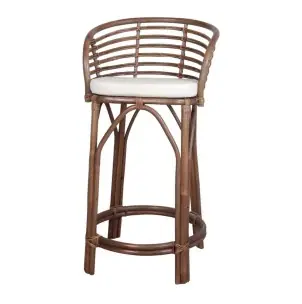 Taburete Alto CLUTTER 75,5 cm, Bambú / Ratán Marrón - Vackart
