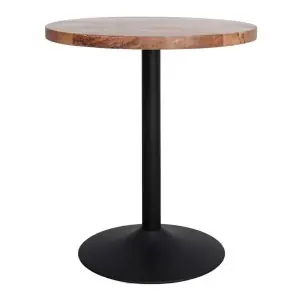 Mesa TULIP Ø70 cm, Mango Natural / Metal Negro - Vackart