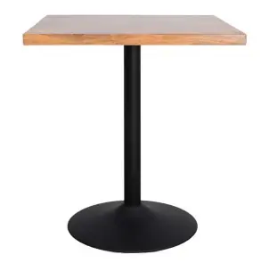 Mesa TULIP 70x70 cm, Mango Natural / Metal Negro - Vackart