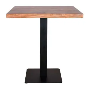 Mesa TAPIES 80x80 cm, Madera Natural / Metal Negro - Vackart