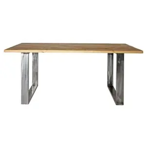 Mesa PAKIRA 150x80 cm, Mango Natural / Metal Barniz - Vackart