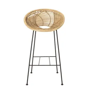 Taburete YONNE 72 cm Alto, Ratán Natural / Metal - Bloomingville