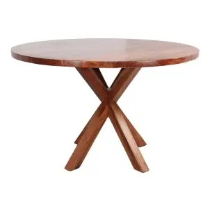 Mesa ANAIS Ø110 cm de Comedor, Madera Natural - Vackart