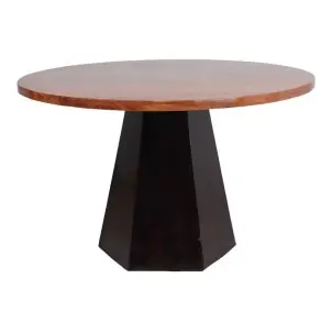 Mesa SASKIA Ø110 cm, Mango Natural / Acacia Negra - Vackart