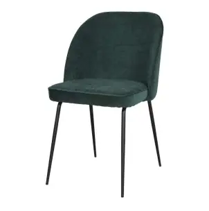 Silla SEKEN, Textil Verde / Metal Negro - Vackart