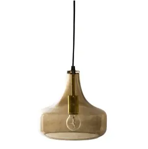 Lámpara de Techo YUSER, Cristal Marrón - Bloomingville