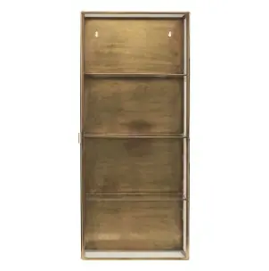 Vitrina de Pared GLASS 35x15x80 cm, Latón - House Doctor
