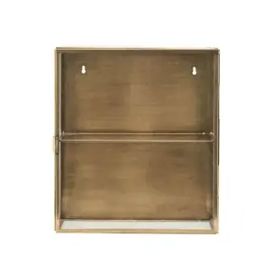 Vitrina de Pared GLASS 35x15x40 cm, Latón - House Doctor