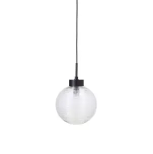 Lámpara de Techo GAIA Ø15 cm, Cristal / Metal Negro - House Doctor
