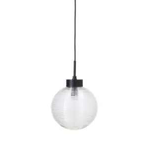 Lámpara de Techo GAIA Ø25 cm, Cristal / Metal Negro - House Doctor