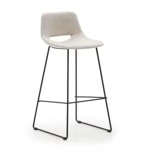 Taburete Zahara 76 cm beige/negro - Kave Home