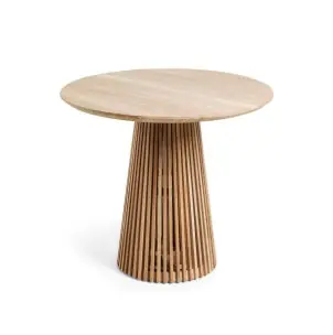Mesa redonda JEANETTE Ø 90 cm teca - Kave Home