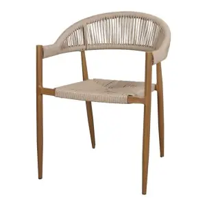 Silla Exterior PIAMONTE, Metal / Cuerda Sintética / Natural - Vackart