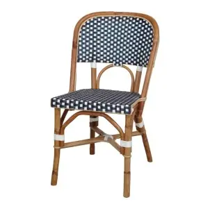 Silla MATIGNON, Ratán Natural / Ratán Sintético Azul - Vackart
