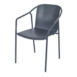 Silla Exterior MINNEAPOLIS, Metal / Plástico Antracita - Vackart