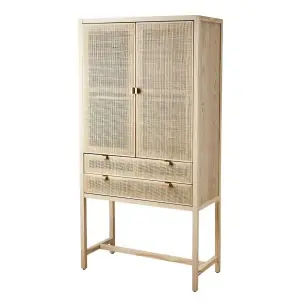 Aparador HARRY 85x170 cm, Madera / Ratán Natural - Affari