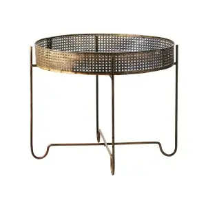 Mesa Auxiliar THOMAS L, Latón Antiguo - Affari
