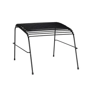 Taburete Bajo STRING, Metal Negro - Hübsch