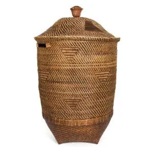 Cesta de Ropa Colonial Marrón Natural - Bazar Bizar