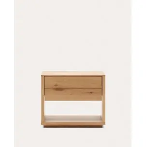 Mesita de noche Alguema 40x50cm chapa de roble acabado natural - Kave Home