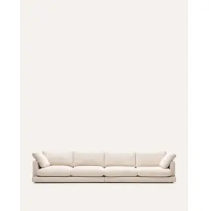 Sofá Gala 6 plazas beige 390 cm - Kave Home