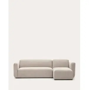 Sofá modular Neom 3 plazas chaise longue derecho/izquierdo beige 263 cm - Kave Home