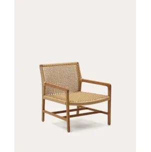 Sillón SABOLLA de madera maciza de teca - Kave Home