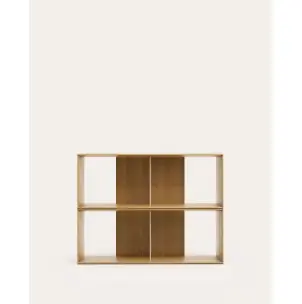 Set Litto de 2 estanterías modulares de chapa de roble 101 x 76 cm - Kave Home
