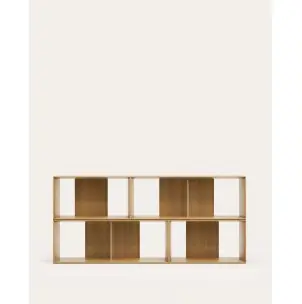 Set Litto de 4 estanterías modulares de chapa de roble 168 x 76 cm - Kave Home