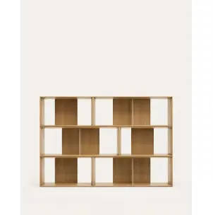 Set Litto de 6 estanterías modulares de chapa de roble 168 x 114 cm - Kave Home