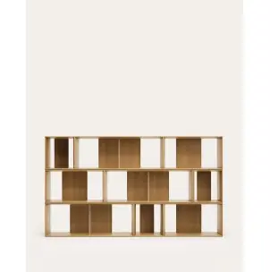 Set Litto de 9 estanterías modulares de chapa de roble 202 x 114 cm - Kave Home