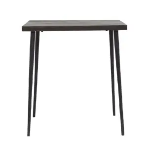 Mesa SLATED 70x70 cm de Comedor, Mango Negro - House Doctor