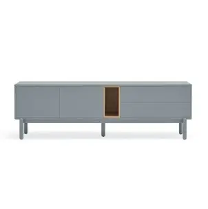 Mueble TV CORVO 180 cm, DM Gris Perla / Chapa Roble - Teulat