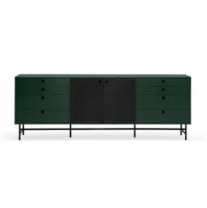 Aparador PUNTO 212x47cm, DM Verde / Metal Negro - Teulat