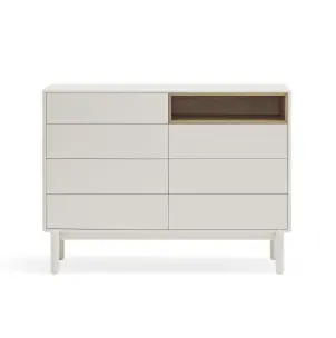 Cómoda CORVO 120x40 cm, DM Crema / Roble - Teulat