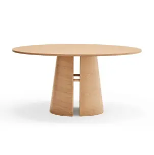 Mesa CEP Ø157 cm de Comedor, DM / Fresno Natural - Teulat